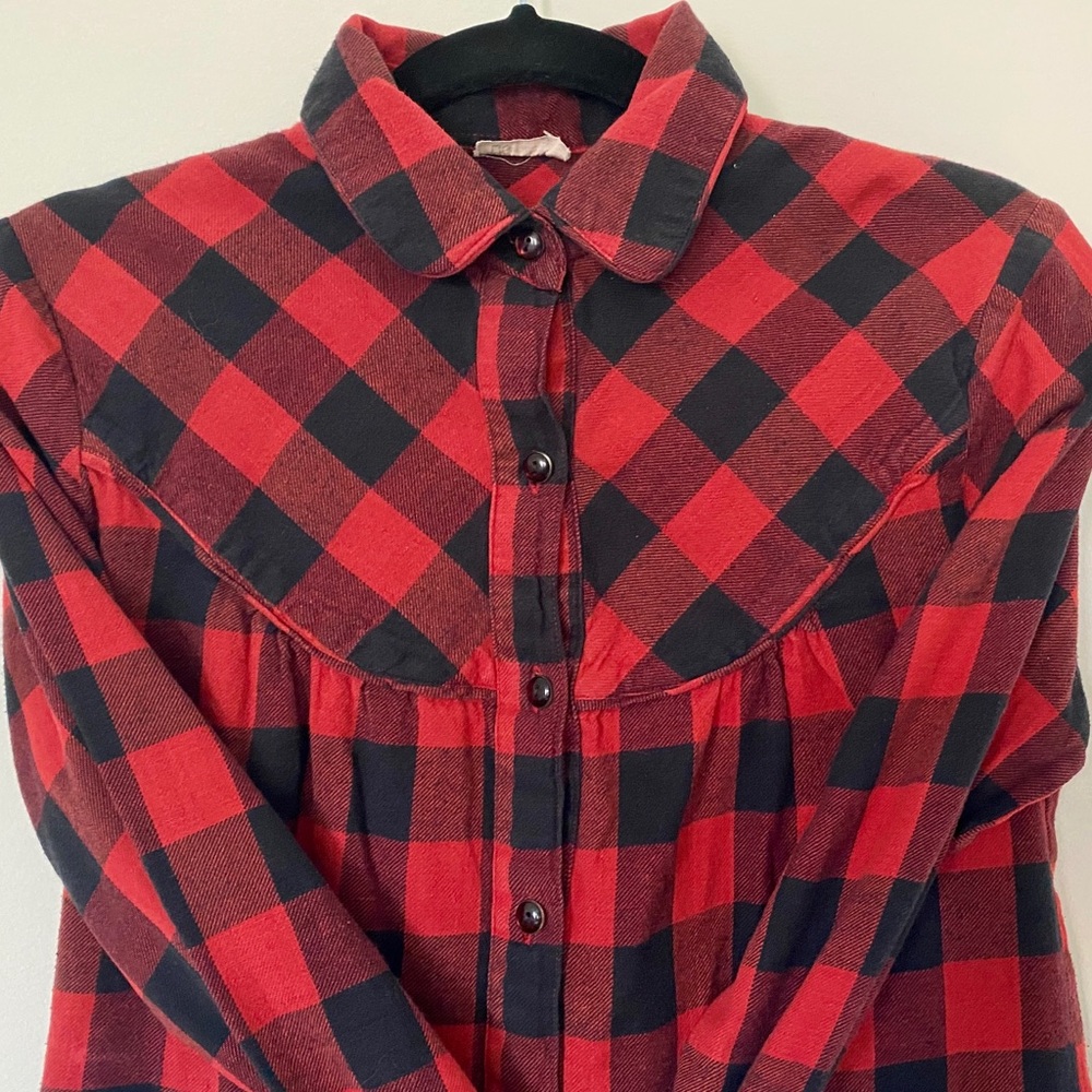 Cute Buffalo Plaid Button-Down Shirt